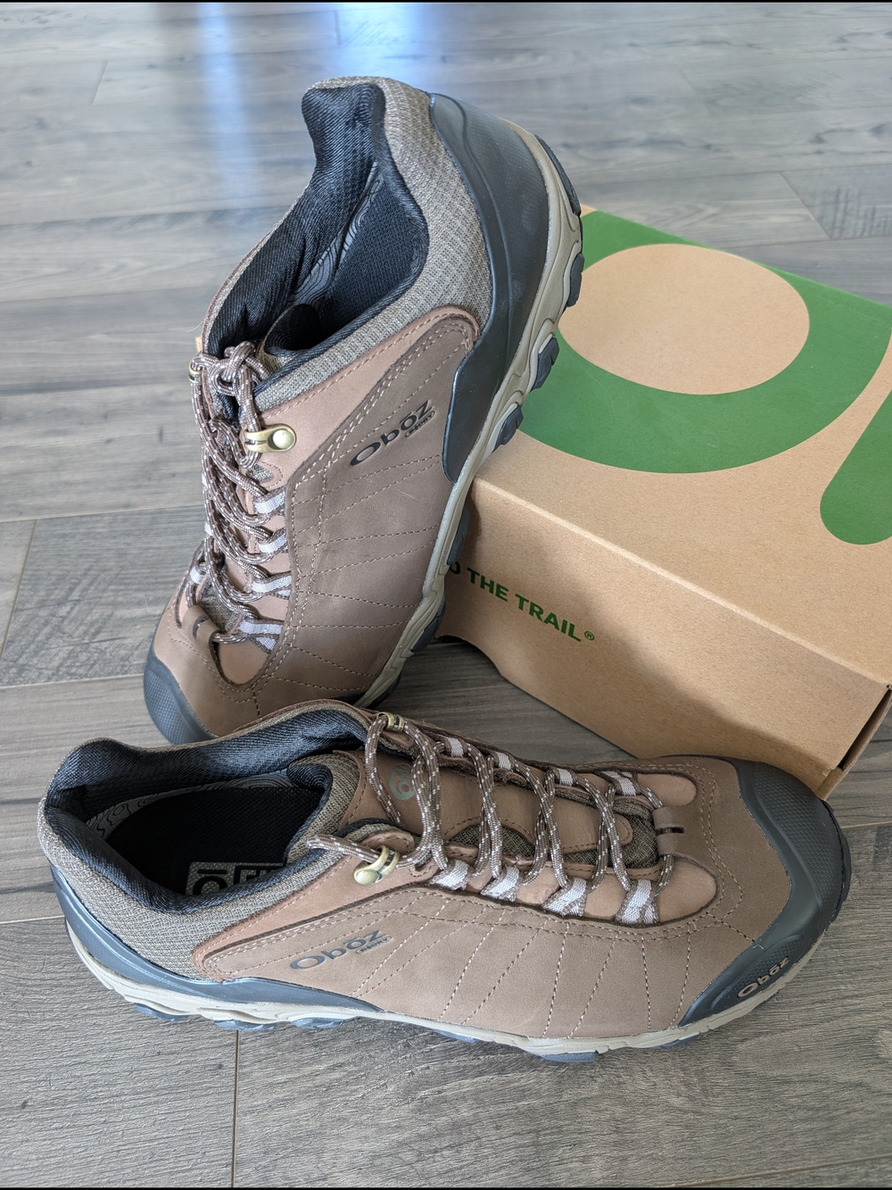 LIKE NEW OBOZ Bridger Low B-Dry Waterproof Men's 13D Canteen Brown